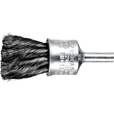 PFERD 3/4" Knot Wire End Brush - Flared Cup - .006 CS Wire, 1/4" Shank 83070